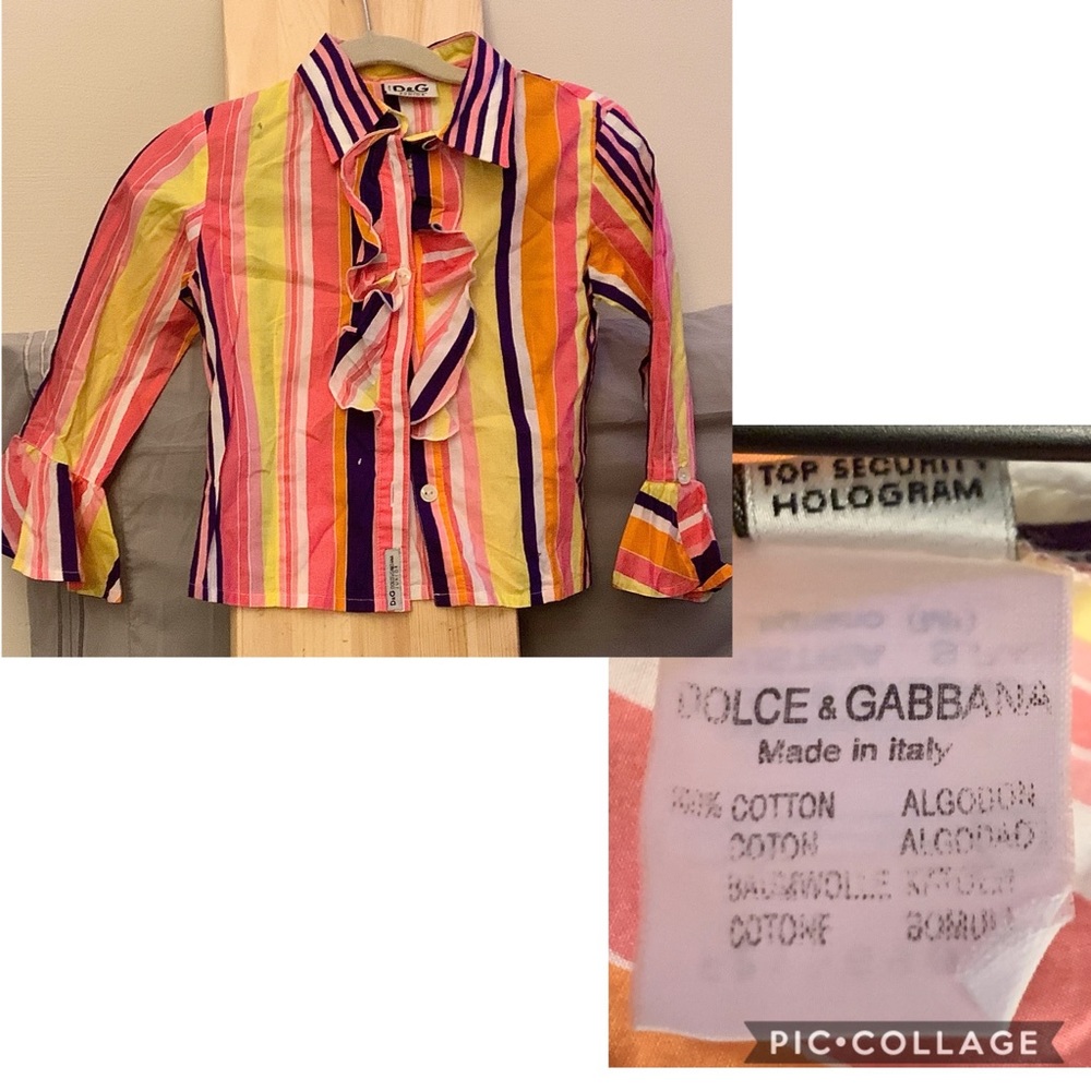 Dolce & Gabbana junior striped ruffle shirt